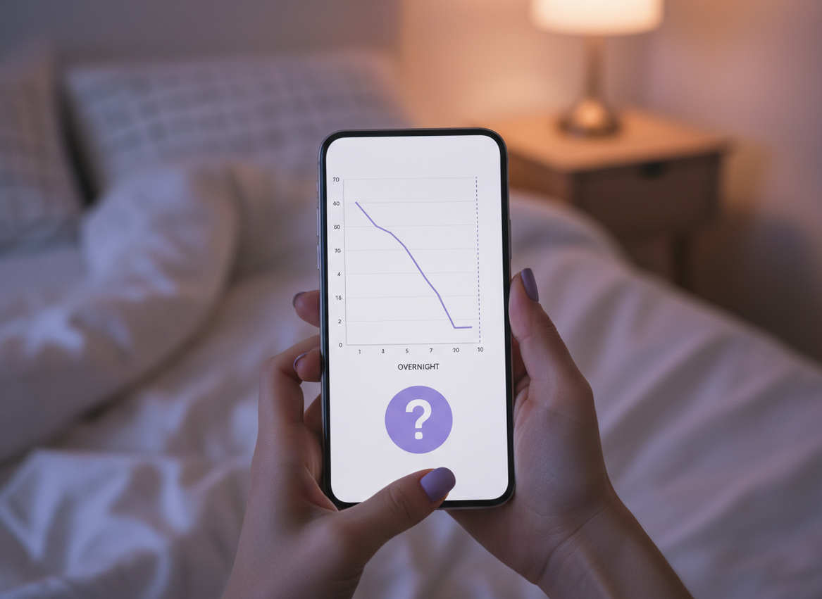 Choosing Between Insights and a Follower Tracker: A smartphone screen showing a follower count graph with a noticeable sud...
