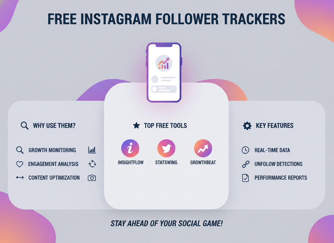 Free vs Paid Instagram Follower Trackers: Clean infographic about free instagram follower tracker