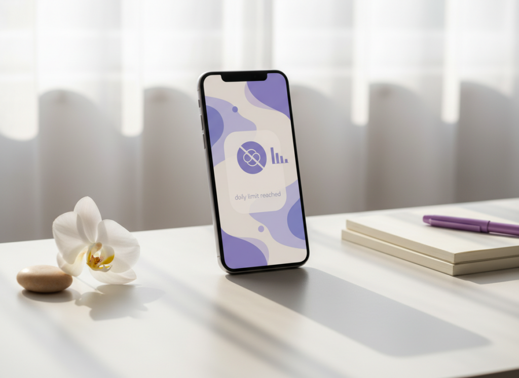 Instagram Follow Limits and Restrictions Explained: Professional editorial photography, modern smartphone with clean abstr...