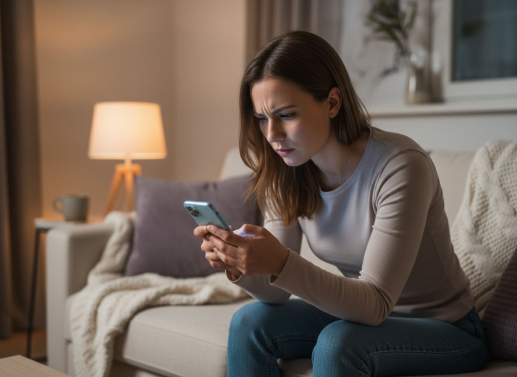 Manual Tracking Risks and Common Mistakes: Professional lifestyle photography, young adult woman in her late 20s sitting on