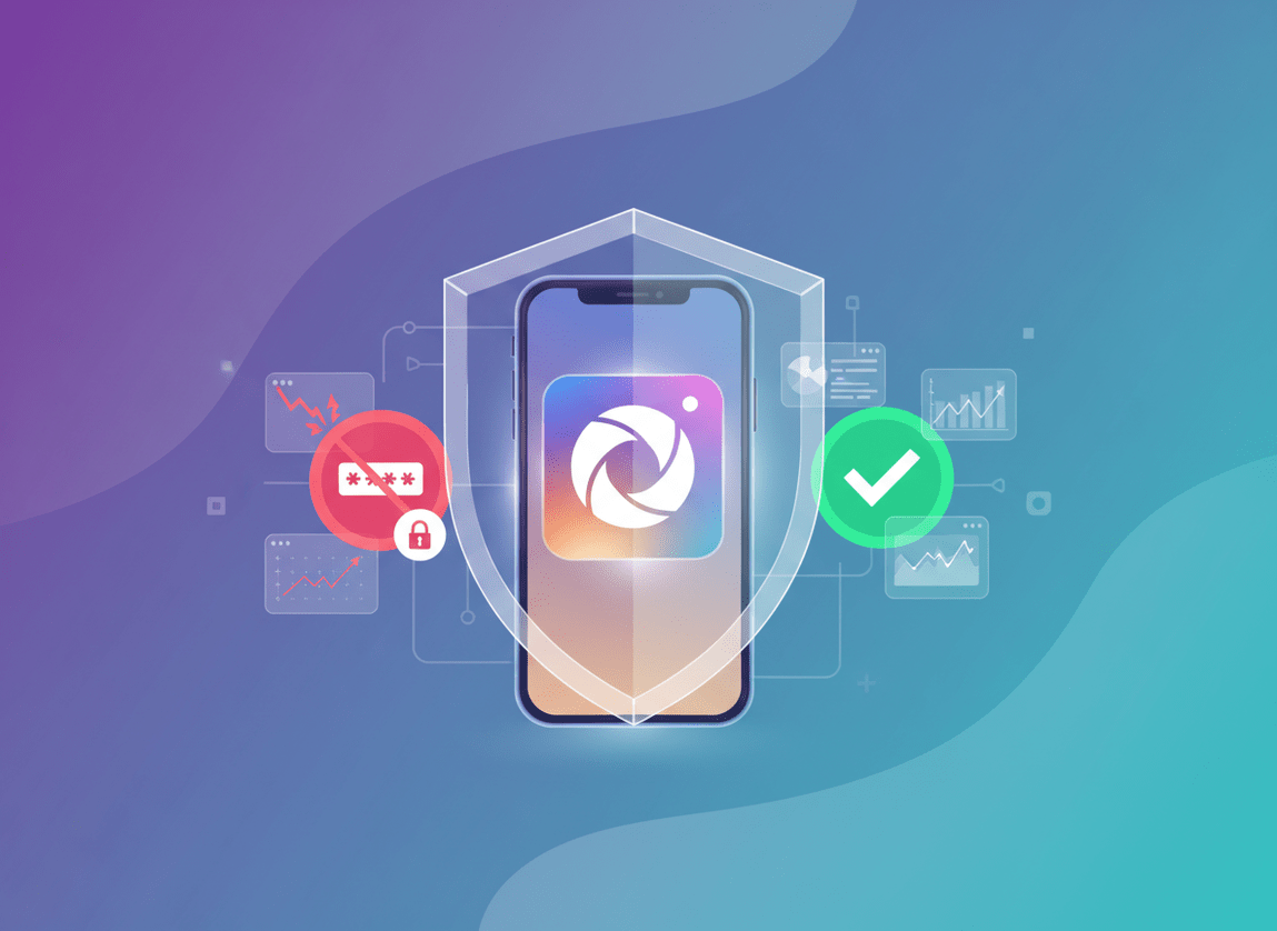 Instagram Reports Apps for Followers and Unfollowers: A conceptual digital illustration showing a smartphone with the Inst...